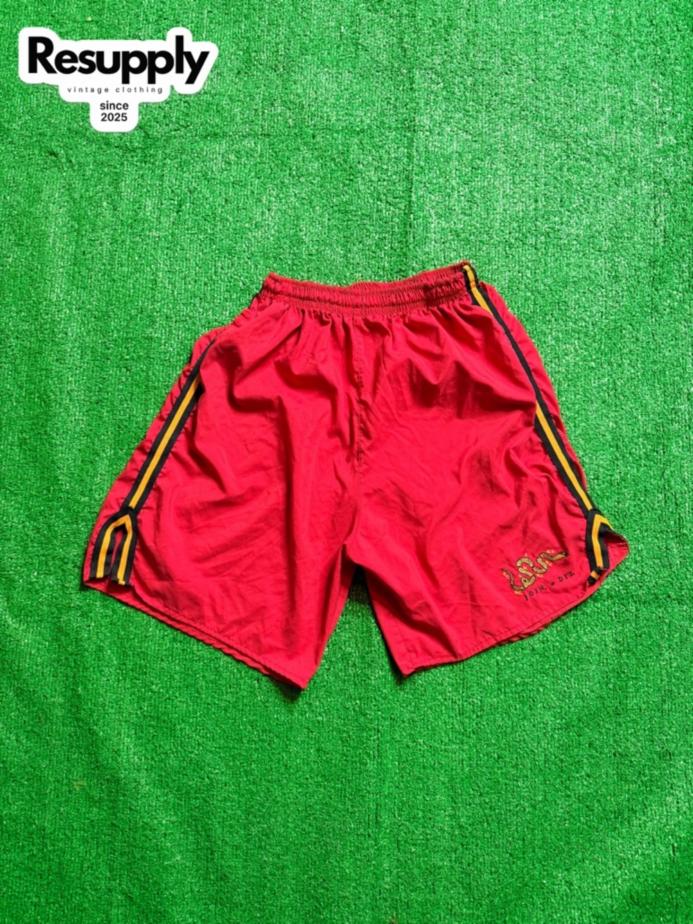 Streaker “Join Or Die” Red Shorts Size XXL
